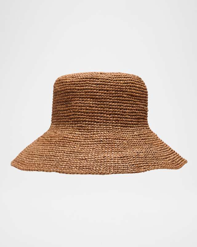 Jade Raffia Bucket Hat